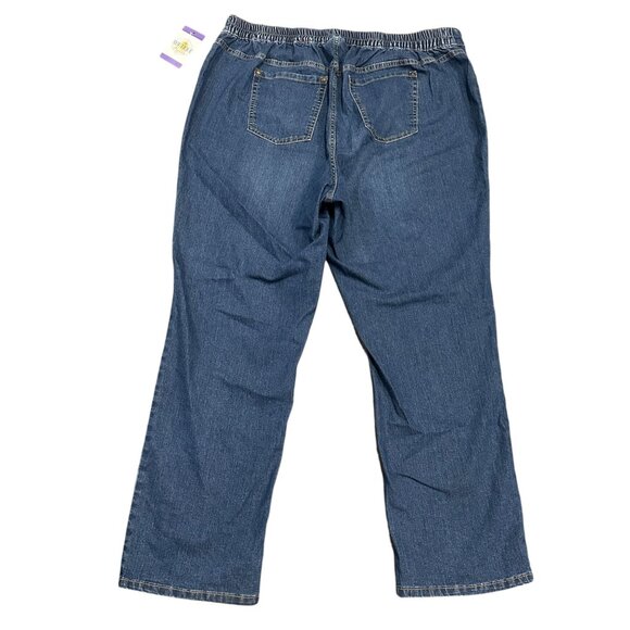 Catherines Timeless Fit Pull On Stretch Jeans (2) 1X Elastic Waist Normcore Mom - Picture 5 of 16